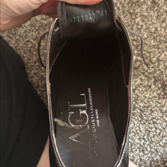 AGL (Attilio Giusti Leobruni) Glossy Black Men's Oxfords - Picture 7 of 9